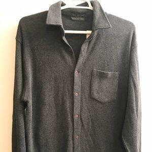 New John Ashford Adventure Gray Cotton Top Large